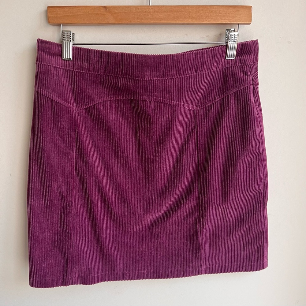 Artlove Paris Purple Corduroy Mini Skirt